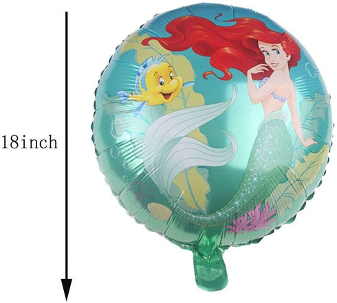 5PCS Mermaid Foil Balloons Balloons Mermaid Shell Balloons Helium Mylar Foil Balloon for Mermaid Under The Sea Birthday Party Baby Shower Decorations