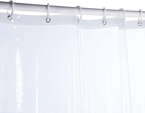 Shower Curtain Liner 74 inches Long, EVA Heavy Duty Longer Bath Clear Shower Liner with 3 Strong Weighted Magnets, 100% Waterproof, Odorless, 70 x 74 inch