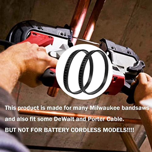 Replacement Milwaukee Pulley tires 45-69-0010 For milwaukee BandSaws Blade AO2807 6238N 6230 6232-6 6225 6238-20 2729-20 (2 Pack)