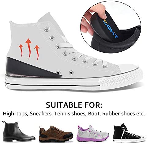 SQHT Height Increase Insoles - Heel Lift Inserts for Leg Length Discrepancies and Achilles Tendonitis, Heel Cups for Men and Women (Small (1.4" Height))