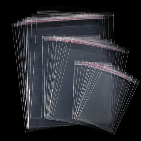 3 Mil Thick Crystal Clear Sleeves No Acid Storage Bags Transparent Sealing Bag for Art Photo Prints Framing Mats Mattes, 5 x 7 Inch, 8 x 10 Inch, 11 x 14 Inch (60 Pieces)