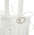 AmaJOY 2pcs Beach wedding Flower Girl Basket Ivory Flower Basket with Double Heart Rhinestone Decor