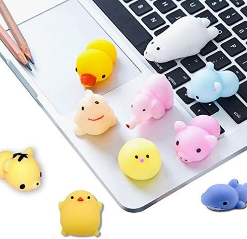 POKONBOY 30 PCS Squishies Mochi Squishy Toys, Mini Kawaii Squishy Animals Squeeze Stress Relief Toys Easter Basket Stuffers Easter Theme Party Favors Squishy Easter Egg Filler for Kids