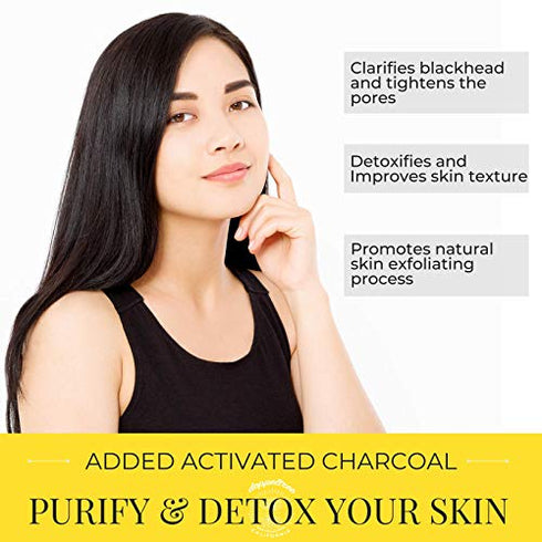 Doppeltree Dead Sea Mud Mask with Bentonite Clay and Activated Charcoal - NO DRYING Facial Mask to Minimize Pore, Clear Blackheads- Great for Armpit Detox too - Formulated in San Francisco