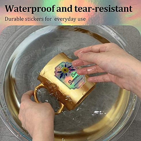 MECOLOUR Printable Holographic Sticker Paper 8.5'' * 11'' 20 Sheets Premium Rainbow Vinyl for Cricut Waterproof Dries Quickly Vivid Colors, Holds Ink Well- Tear Resistant for Inkjet & Laser Printer