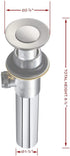 Purelux Bathroom Sink Drain Stopper Assembly with Lift Rod and Overflow, Chrome Finish