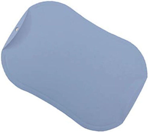 doblé Non-Scratch Flexible Cutting Board for Chopping, Scratch Free Juice Grooves with Easy Grip Handle, Non-Slip Dishwasher Safe for Kitchen (Large (15.6" x 10.7"), Blue gray)