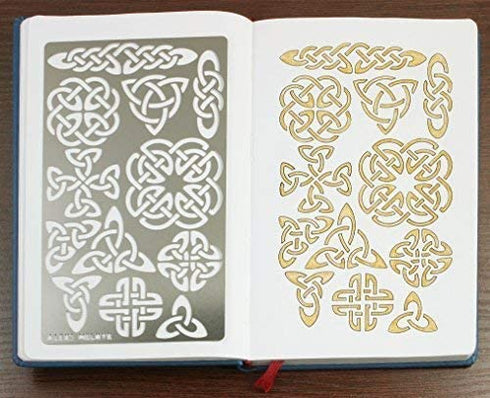 Aleks Melnyk #32 Metal Journal Stencil, Pyrography Celtic Patterns, Wicca Stencil, Celtic Knot Stencil, Viking Stencil, Wood Burning Template, Wood Carving Stencil, Bullet Journaling