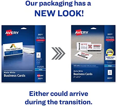 Avery Ink-Jet Printer White Business Cards (28371)