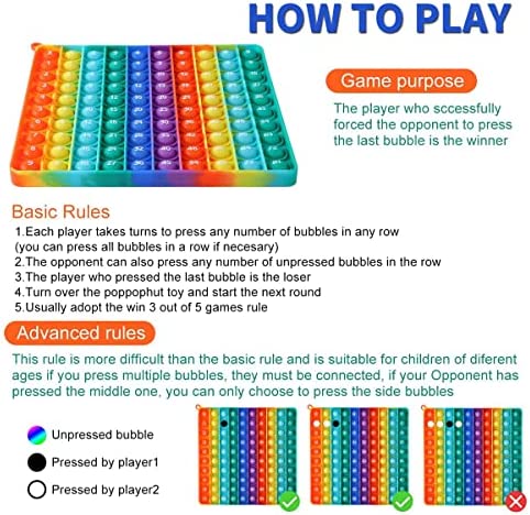 YGC LAOMI P00p with Numbers Multiplication Table Game Fidget Math Toys,Stress Relieving Fidget Learning Game Toy to Create Kinds of Math Manipulative,It Makes Learning Easier and More Fun