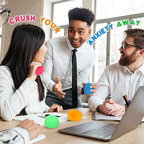 4 Pack Stress Ball for Kids and Adults Slow Rising Balls Sensory Fidget Toy Anxiety Stress Relief Squeezing Balls Calming Tool, Vent Mood and Improve Focus, Soft Squishy Ball Hand Grip Pressure Ball