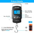 Fish Scale,JOOKKI Hanging Scale Portable Dial Scale LCD Digital Weight Electronic Scale 110lb/50kg with a Tape Measure for Tackle Bag,Luggage,Baggage,(Black)