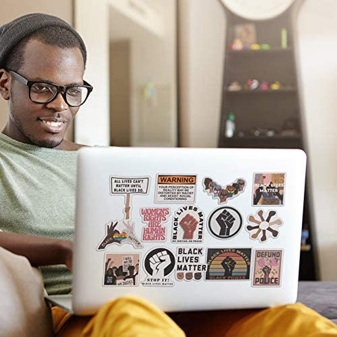 Black Lives Matter Sticker Pack, 50-Piece BLM Stickers, Black Lives Matter Decal, 50 Assorted Designs