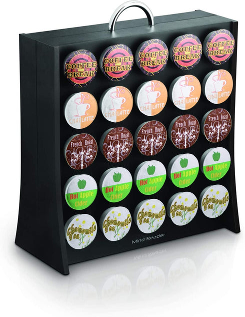 Mind Reader Organizer Coffee Pod Holder, 50 Capacity, Black