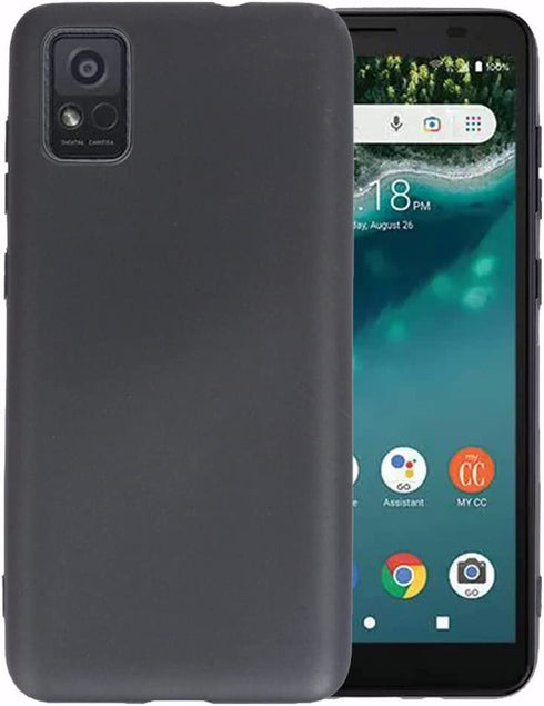 Ranyi for ZTE Avid 589 Case, ZTE Avid 589 Phone Case, Black Slim Flexible Silicone TPU Case with Reinforced Corners Shock Absorbing Resilient Rubber Protective Case Cover for ZTE Avid 589