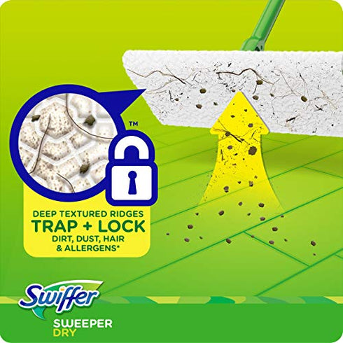 Swiffer Sweeper Dry Sweeping Pads, MultiSurface Refills for Dusters Floor Mop, Gain Scent, 52 Count