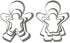 Funny Gingerbread Man Cookie Cutters, Boy and Girl Cookie Cutter Set Molds, 6 Piece