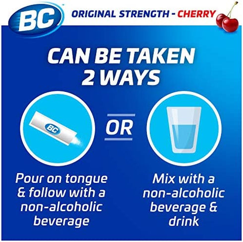 BC Powder Pain Reliever, Cherry Flavor Dissolve Packs, 24 Individual Packets