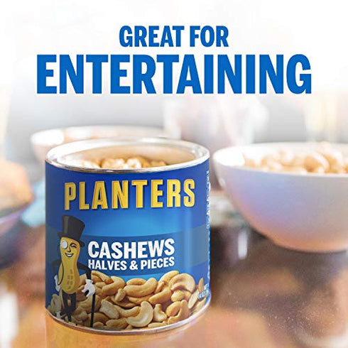 Planters Salted Cashew Halves & Pieces (14 oz Canister)
