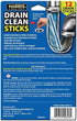 Harris Drain Clean Sticks, Drain Clog Remover and Odor Eliminator for Sinks, Tubs and Showers, 12 Pack
