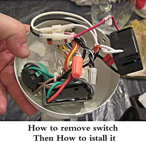 Ceiling Fan Switch Zing Ear ZE-268S6, 3 Speed 4 Wire Speed Control Pull Chain Cord Appliances Switch Replacement Parts Compatible with Hunter Ceiling Fans Wall Lamps (Bronze)