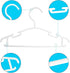 Kids Hangers Baby Hangers Childrens White Plastic Infant Clothes Toddler Junior Hangers 60 Pack