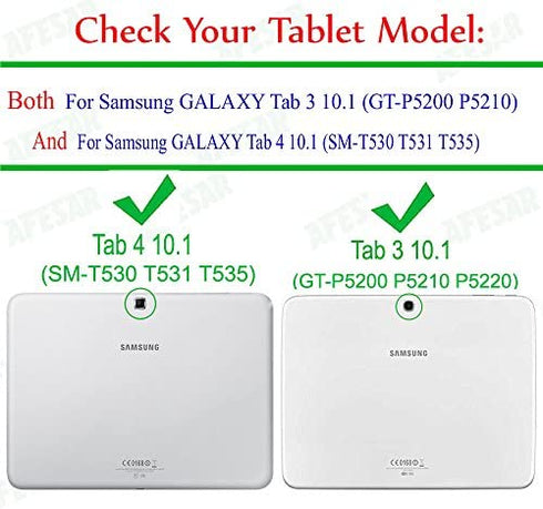 Kuesn for Samsung Galaxy Tab 4 10.1 SM-T530 T531 Book Cover Case and Tab 3 10.1 GT-P5200 P5210 Tablet Folio Flip Book Cover Case with Magnet Closured (Dark Blue)