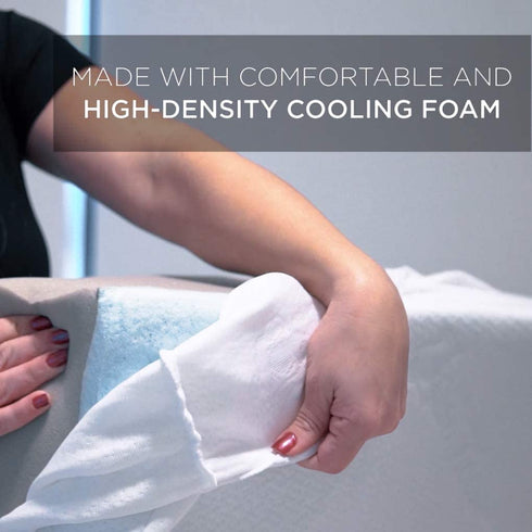 Bed Buddy Memory Foam Wedge Pillow with Memory Foam Pillow Cover - Cooling Triangle Pillow Wedge for Back Support, Comfortable Sleeping, Reading and Post-Surgery Recovery, 10", White