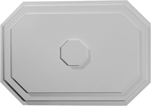 Ekena Millwork CM25FE Felix Ceiling Medallion, 25 1/4"W x 17 1/4"H x 1 3/4"P, Factory Primed