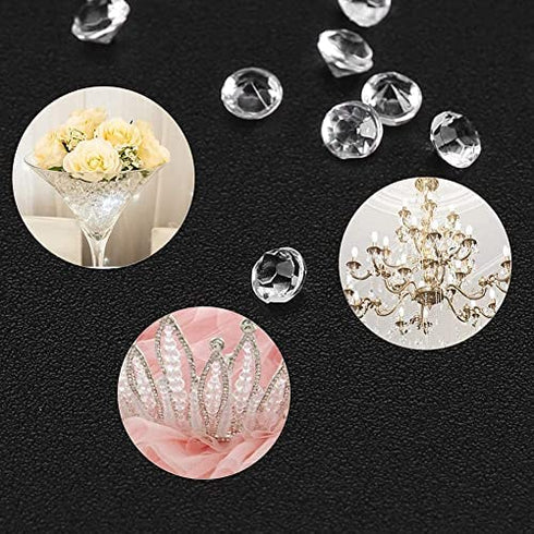 5000pcs Crystals Acrylic Diamonds Rhinestones for Wedding Table Scatter Centerpiece Decorations, Makeup Brush Holder Vase Beads(Clear, 3 MM)
