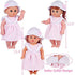 Young Buds for 11-12-13 Inch Alive American Doll Baby Doll Clothes Set of 5 Dress Costumes Gown Outfits Feeding Set with Pacifier Bib
