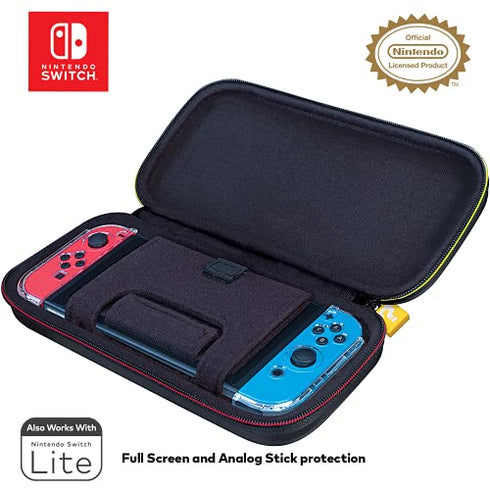 Game Traveler Nintendo Switch Super Mario Case - Adjustable Viewing Stand & Game Case Storage , Protective Vinyl Hard Shell Case with Deluxe Carry Handle - Nintendo Switch