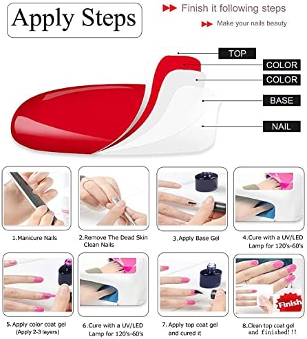 Vishine Gel Polish 6 Colours Soak Off UV LED Nail Art Manicure DIY Salon Gift Set Starter Kit Fall Color Orange Olive Green Colour Series 8ML