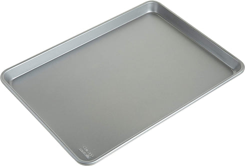 Chicago Metallic Commercial II Traditional Uncoated 16-3/4 by 12-Inch Jelly-Roll Pan, Set of 2 -