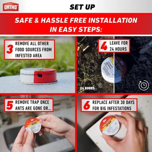 Ant Killer by Ortho Home Defense 4+1Pk|Metal Ant Traps Indoor & Ant Killer Outdoor | Ant Killer Indoor Safe for Pets and Kids |Effective Ant Trap & Ant Bait Indoor Ant Killer | Ants Killer for House