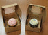Spec101 Brown Bakery Boxes with Window, 25pk - 4in x 4in Cake Boxes, Party Favor Boxes, Candy Boxes, Dessert Boxes