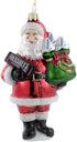 HERSHEY'S Kurt Adler Glass Santa Bar Ornament, 5-Inch