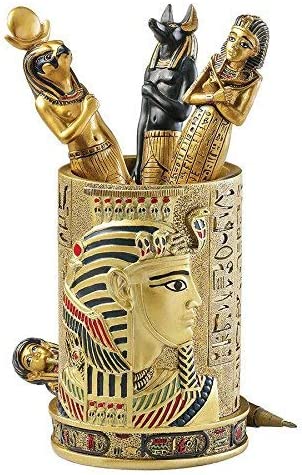 Design Toscano QL1244 Egyptian Pharaoh Pen Vessel,full color
