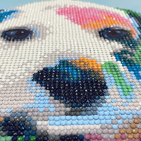 MXJSUA Diamond Painting Kits for Adults, Diamond Art Kits Adults Beginner Diamond Painting Animal Dog, Diamond Painting Kit for Parent-Child Home Wall Decor 12x16 Inch Dalmatian Dog