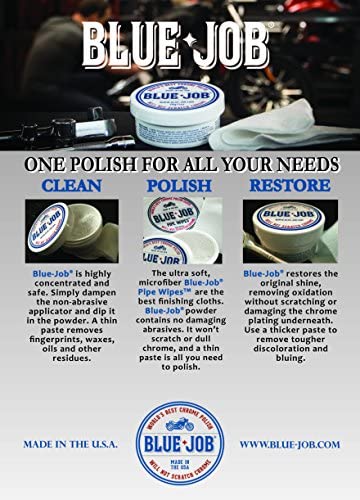 Blue-Job Chrome Polish - Perfect for Your Motorcycle! One Polish for All Your Needs
