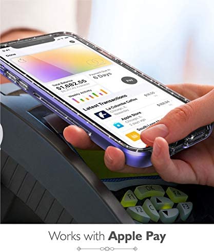 VENA vLove Glitter Clear Case Compatible with Apple iPhone 11 (6.1"-inch 2019), Heart Shape (CornerGuard Protection) Dual Layer Slim Hybrid Clear Bumper Case Cover - Purple