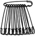 BESTCYC 10pcs Black Safety Pins Extra Large 10.1cm x 22mm Heavy Duty Stainless Steel Safety Pins for Blankets, Skirts, Kilts, Knitted Fabric ,Crafts