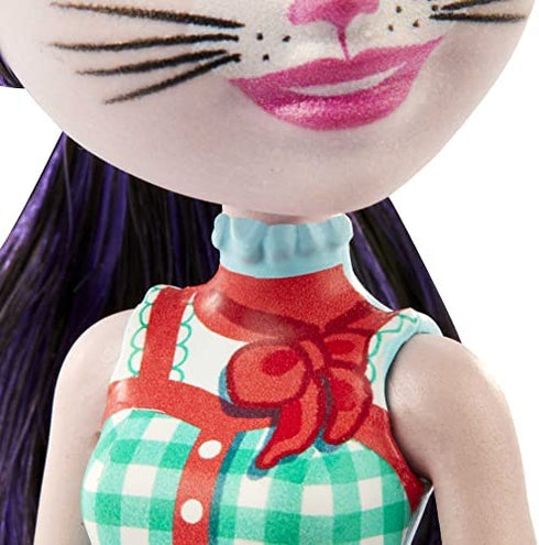 Enchantimals Ciesta Cat Doll & Climber Animal Figure, 6-inch Small Doll with Removable Skirt, Shoes, and Headpiece, Great Gift for 3 to 8 Year Olds