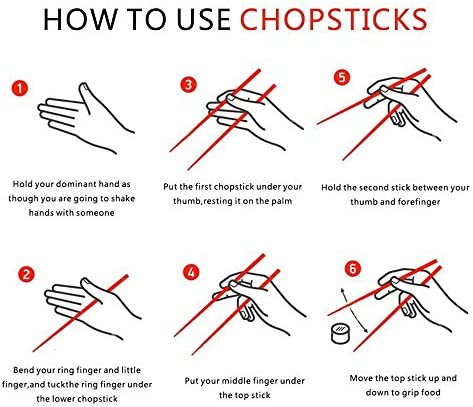 Antner 5 Pairs Hardwood Chopsticks Reusable Japanese Style Natural Wood Chop Stick Hand-Carved Chopstick Gift Set, 9 Inches