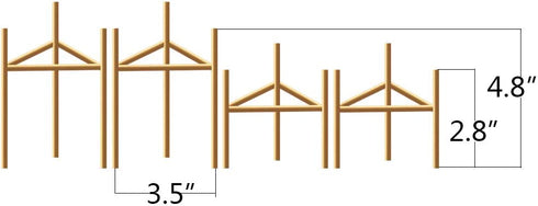 Jiyimi Christmas Gold Geometric Candle Holders Set of 4 for Table Centerpiece Metal Iron Fireplace Candelabras Candlestick Centerpieces Straight Triangle Stands for Pillar Candles Floor