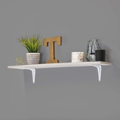 Amazon Basics Shelf Bracket - 10" x 12", White, 10-Pack