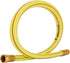 Solution4Patio Homes Garden Short Hose 3/4 in. x 3 ft. Yellow Lead-Hose Solid Brass Fittings for Water Softener, Dehumidifier