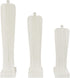 Mooca 3Pcs Wooden Freestanding Necklace Display Stand Holder with Multiple Height, 18 1/8" H, 15 1/4" H, 12 3/8" H, White Color
