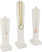 Mooca 3Pcs Wooden Freestanding Necklace Display Stand Holder with Multiple Height, 18 1/8" H, 15 1/4" H, 12 3/8" H, White Color