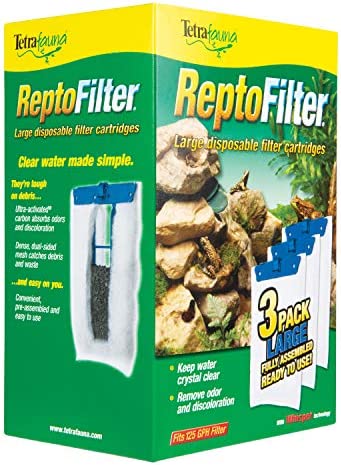 TetraFauna ReptoFilter Filter Cartridges 3 Count, Size Large, Filter Cartridge Refills